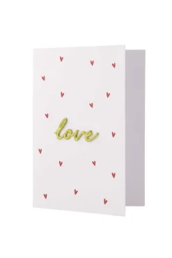 zusss wenskaart love strijkembleem goud/wit/rood