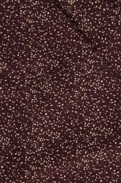 zusss wikkeljurk met print chocoladebruin